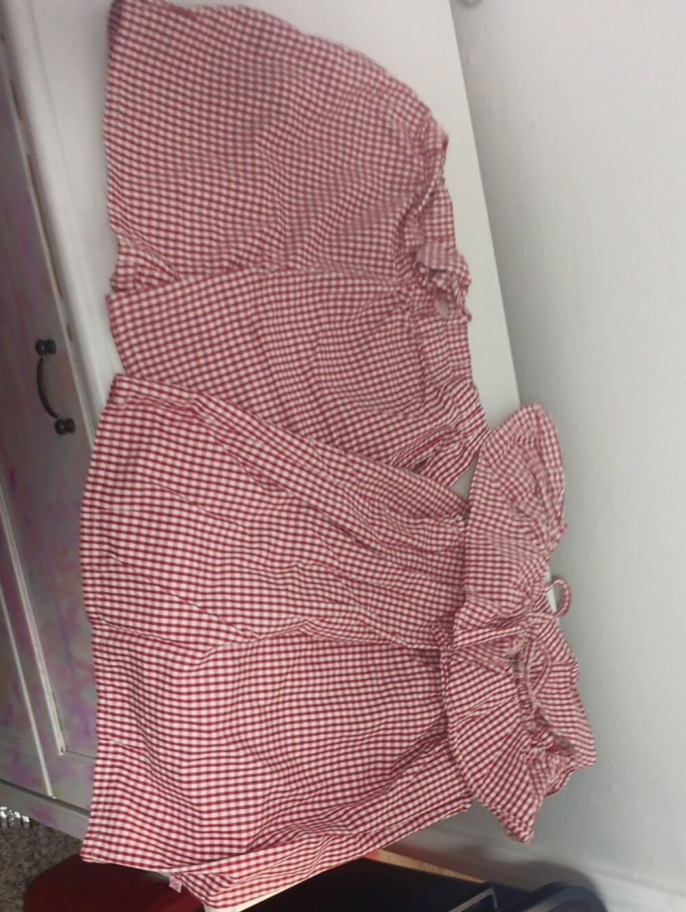 Red Gingham Kids Matching Set - Brand